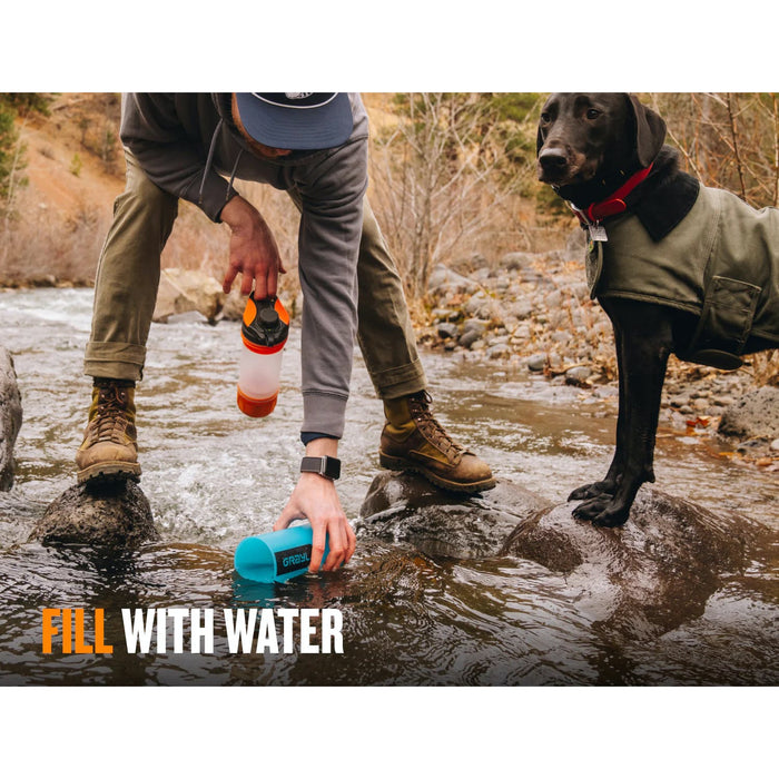 grayl geopress water purifier filter bottle bali blue