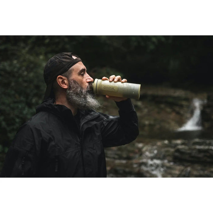 Grayl ULTRAPRESS Water Filter Purifier Bottle : Desert Tan GRAYL