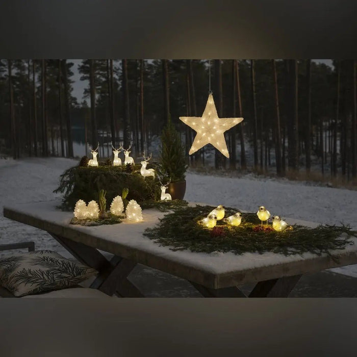 konstsmide acrylic reindeers light string herd of 5 plug in 13cm 40 led alt