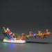 Konstsmide LED Christmas Scene : Santa In Sleigh With Flying Reindeer : Battery Konstsmide