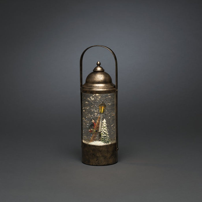 konstsmide lantern dickensian scene water filled battery timer