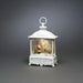Water Filled LED Lantern : White with Santa & Moose : Battery/Timer : 30cm Konstsmide