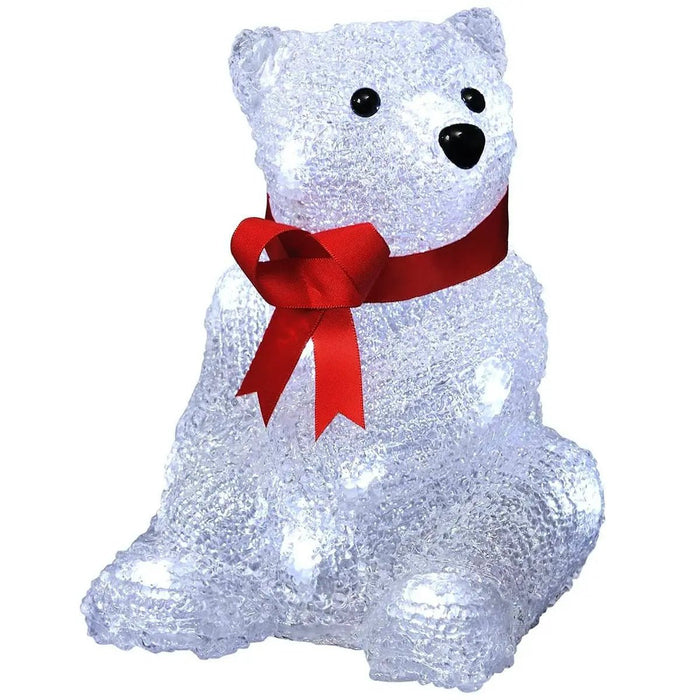 16 LED Acrylic Polar Bear : 18cm : Battery Konstsmide
