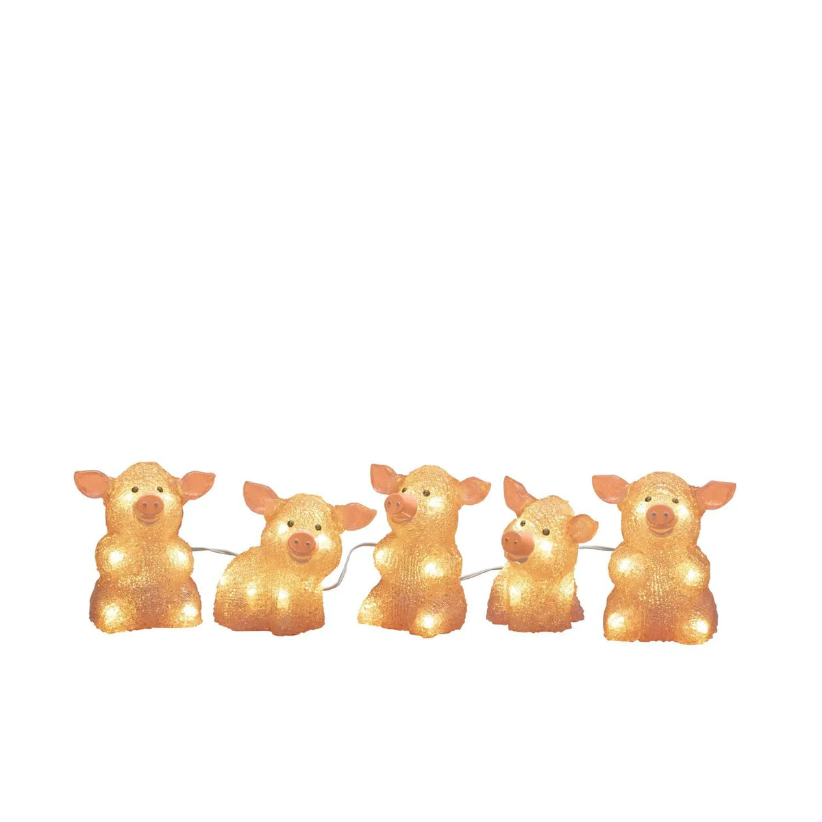 Konstsmide Acrylic Pigs Light String : Set of 5 : 40 LED : Plug In — WOWooO