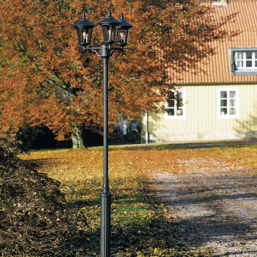 Konstsmide 573-750 : Virgo Matt Black Triple Head Konstsmide