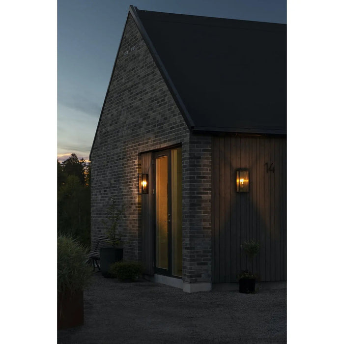 Konstsmide 7349-758 : Carpi Wall Big E27 Black/Brassplated With Clear Glass Konstsmide