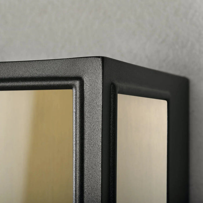 Konstsmide 7349-758 : Carpi Wall Big E27 Black/Brassplated With Clear Glass Konstsmide