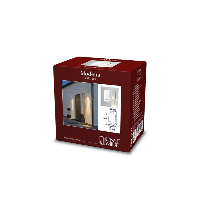 Konstsmide 7511-250 : Modena Single Wall Light White / Transparent Konstsmide