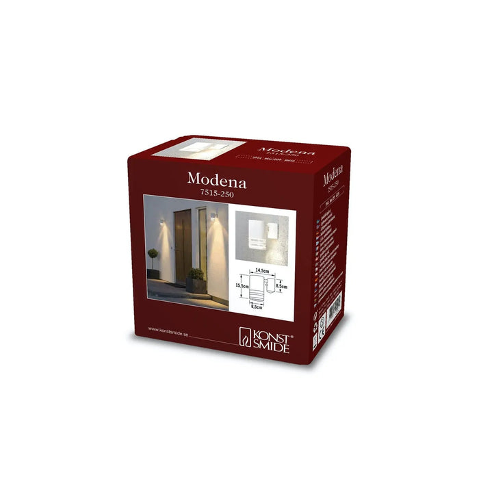 Konstsmide 7515-250 : Modena Single Wall Light White/Transparent Konstsmide