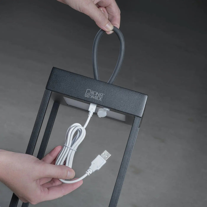 Konstsmide 7812-750 : Ravello Lantern USB Black Dimmable 50cm Konstsmide