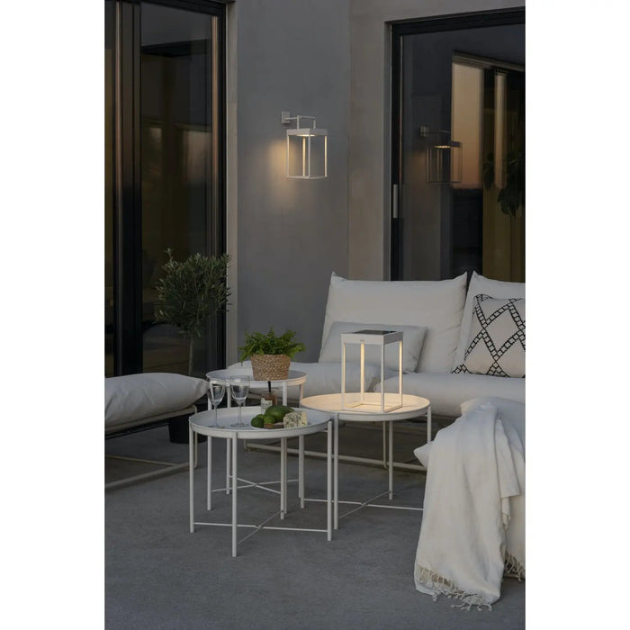 Konstsmide 7815-250 : Portofino Lantern Solar/USB 2700K/3000K On/Off/Dusk/Dawn Wh Konstsmide