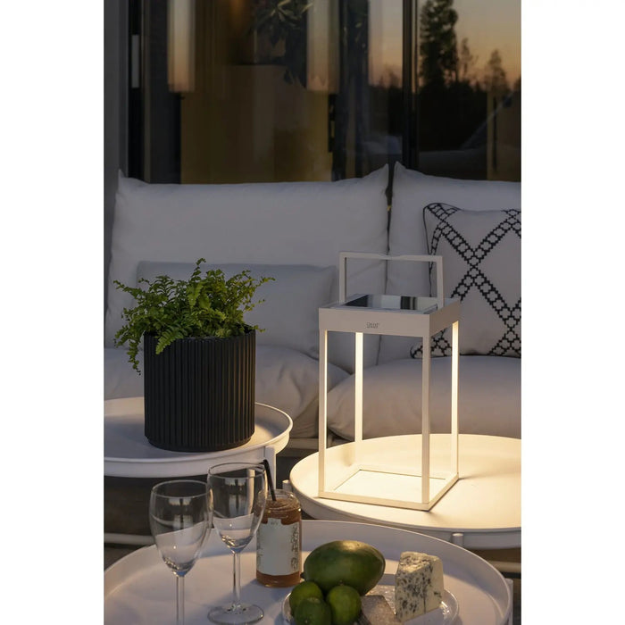 Konstsmide 7815-250 : Portofino Lantern Solar/USB 2700K/3000K On/Off/Dusk/Dawn Wh Konstsmide