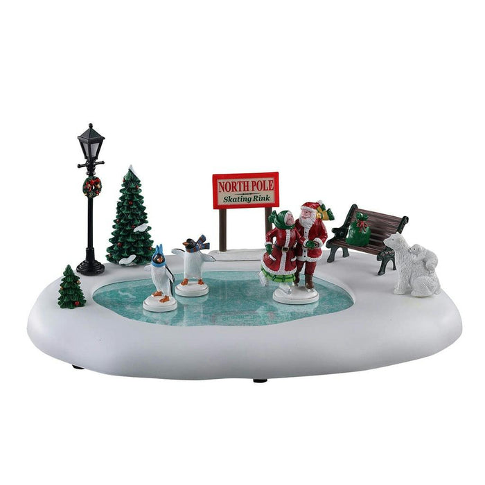 lemax santas wonderland north pole skating rink battery 45v
