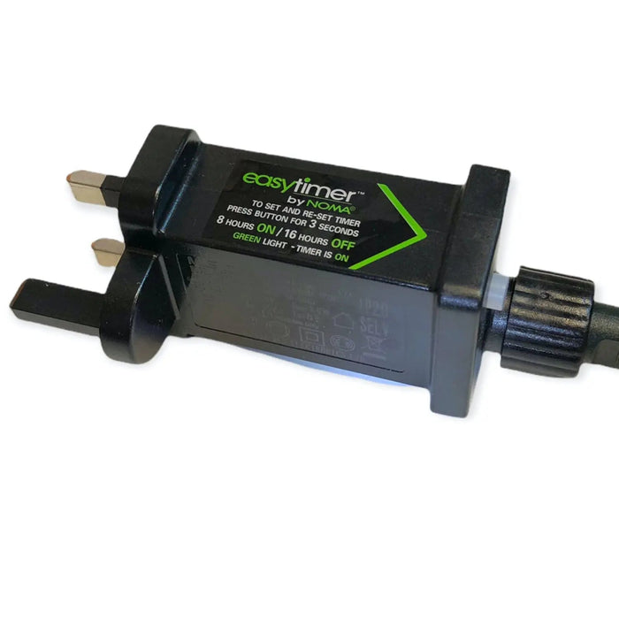 Grade A Warehouse Second - Noma 240 LED Christmas Tree Lights : Green Cable : Plug-in with Timer : Antique White Noma