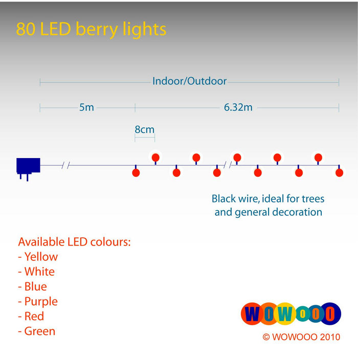 konstsmide berry lights plugin 80 led white