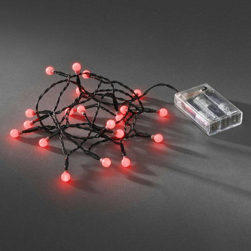 konstsmide berry lights batterytimer 20 led red