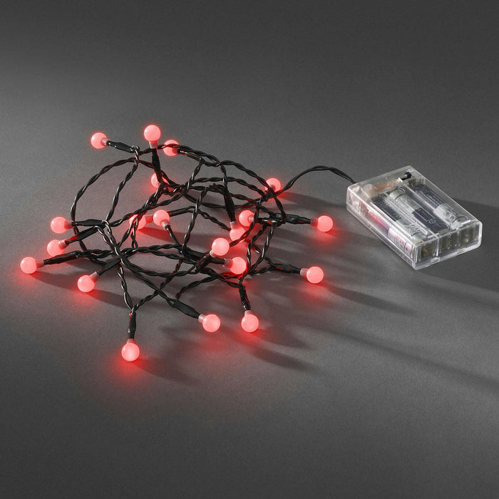 konstsmide berry lights batterytimer 20 led red