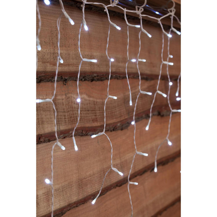 noma fit forget 400 led icicle lights batterytimer bright white