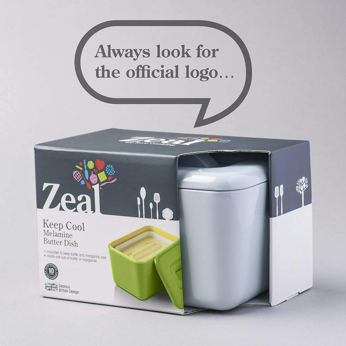 zeal insulated butter dish duck egg blue