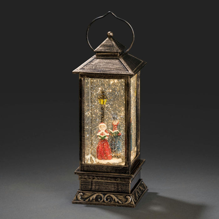 konstsmide water filled led lantern battery timer dickensian carol singers