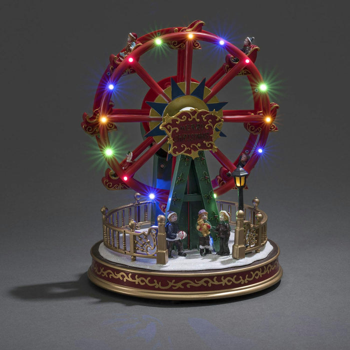 konstsmide animated musical christmas scene mains or battery ferris wheel