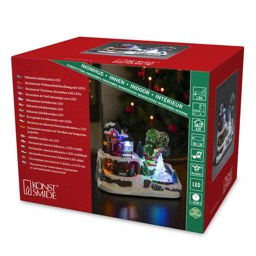 konstsmide animated musical christmas scene mains or battery train station