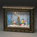konstsmide water filled light up christmas scene frame battery timer snowmen
