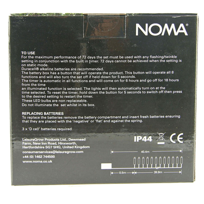 noma fit forget 400 led christmas tree lights batterytimer bright white