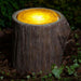 noma garden art solar 365 led garden light woodland decorative tree stump