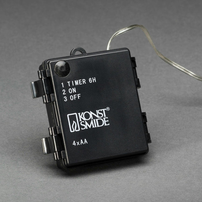 konstsmide 24 led acrylic santa 30cm batterytimer