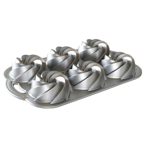 nordic ware heritage bundtlette cake tin silver