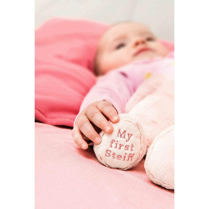 steiff my first steiff hoppie rabbit light pink 26cm