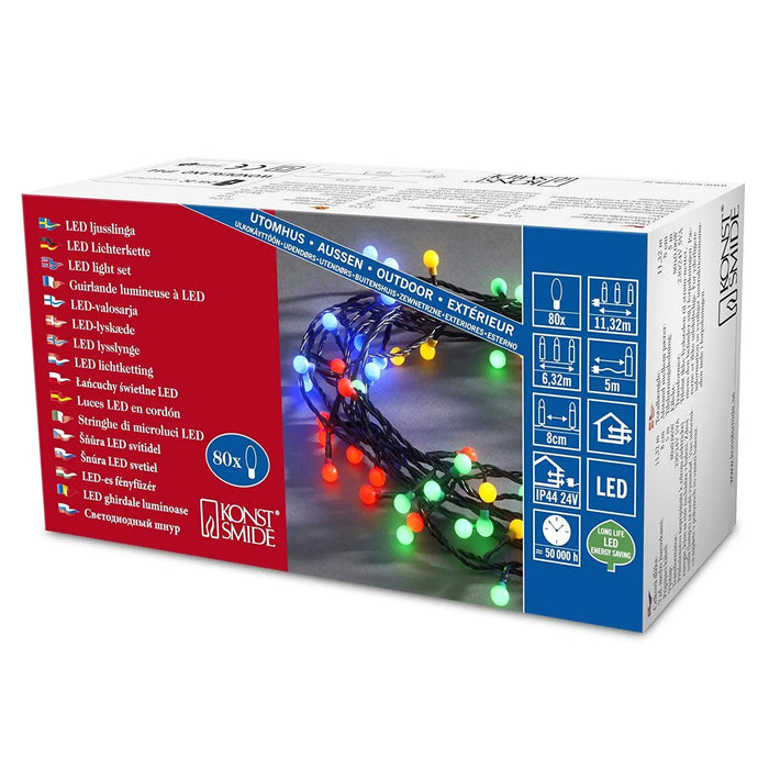 Berry Lights : Plug-in : 80 LED : Multicoloured Konstsmide