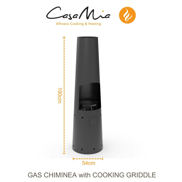 casa mia primo gas chiminea with cooking griddle