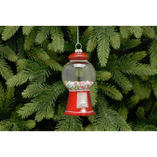Christmas Tree Glass Bauble : 13cm Gumball Machine Festive Productions