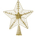 Christmas Tree Topper : 25cm : Gold Glitter Star Festive Productions