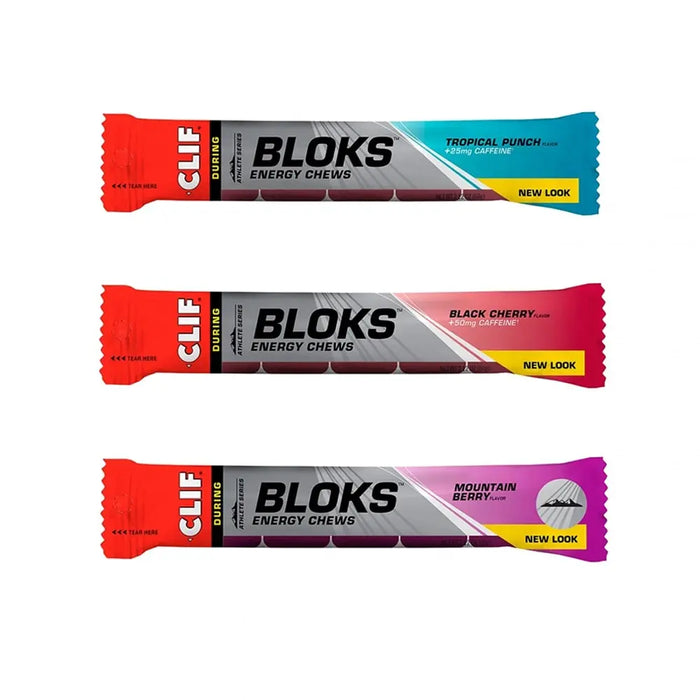 Clif Shot Bloks - 9 Pack, 3 Flavours - Caffeine Mix Clif