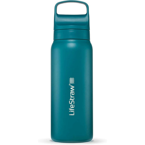 lifestraw go 20 stainless steel water filter bottle 700ml laguna teal