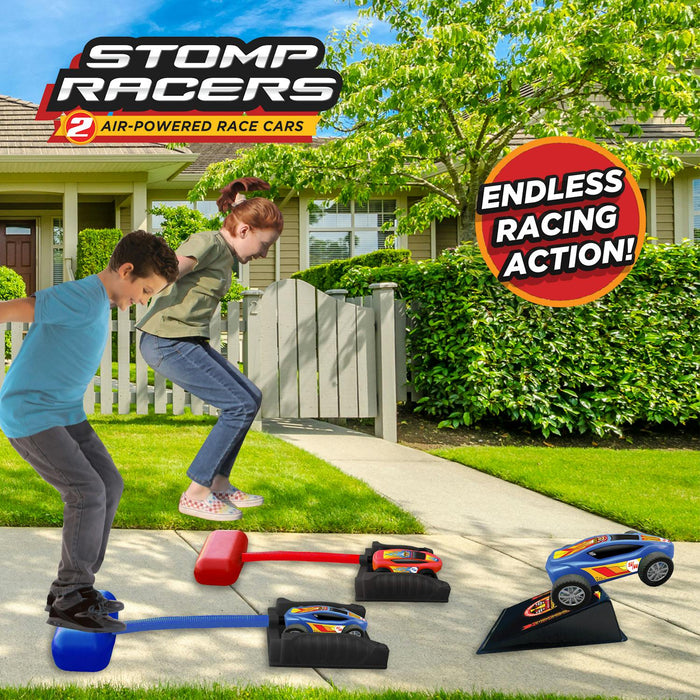 stomp rocket dueling stomp racers 2x race cars age 5
