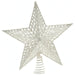 Festive Christmas Tree Topper : 30cm : White Glitter Star Festive Productions