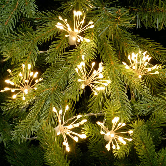 Festive Productions Twinkling Starburst LED Fairy Lights : Plug In : 200 LED : Warm White x10 Festive Productions
