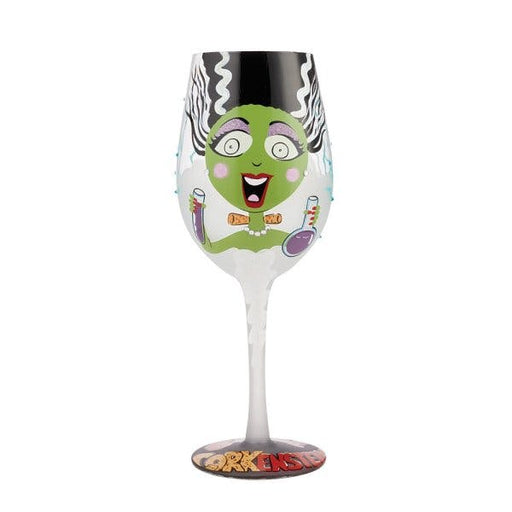 lolita bride of corkenstein halloween wine glass