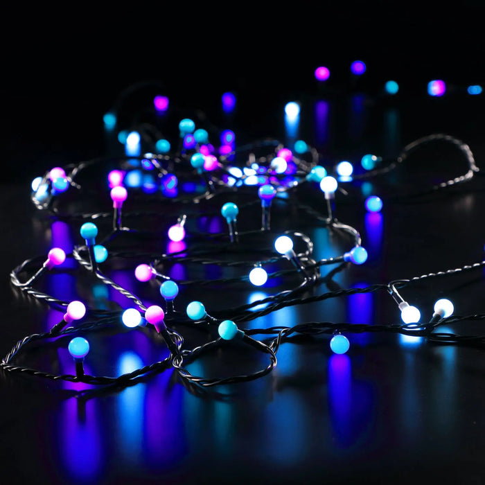Grade A Warehouse Second - 100 LED Multifunction Berry Lights : Plug-in / Timer : Pastel Colours Noma
