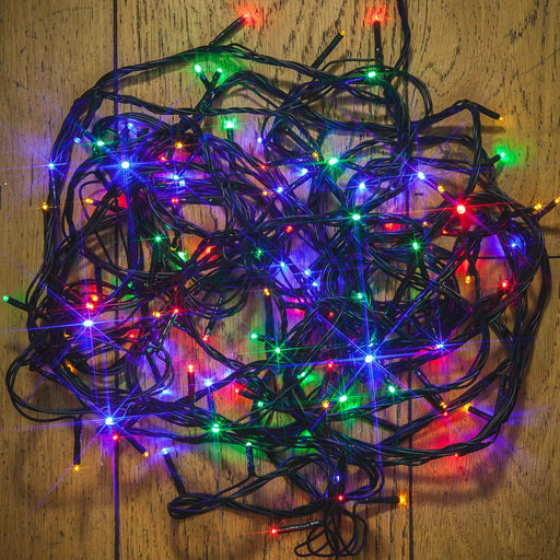 Grade A Warehouse Second - 288x Battery LED Multi Effect String Lights with Timer - 6 hrs on/18 hrs off - Multicoloured- 1210GM Noma