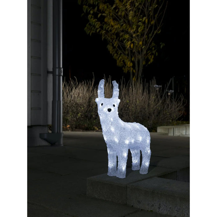 Grade A Warehouse Second - 32 LED Acrylic Reindeer : 38cm : Battery/Timer Konstsmide