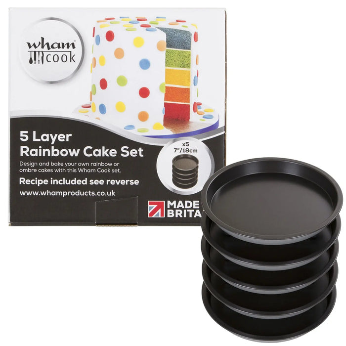 Grade A Warehouse Second - 5 Layer Rainbow Cake Set : 18cm Wham
