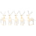konstsmide acrylic reindeers light string herd of 5 plug in 13cm 40 led alt