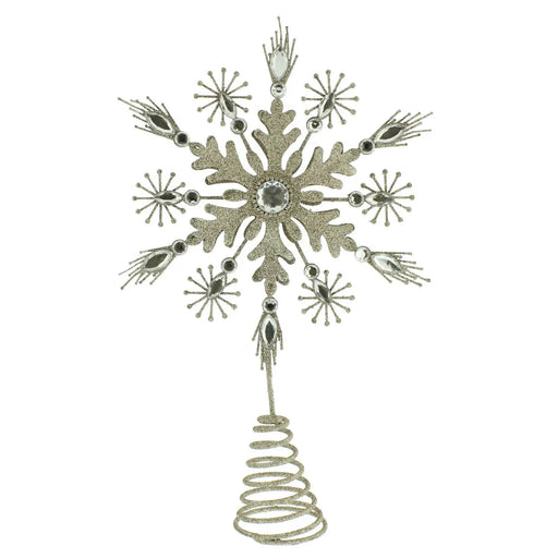 Grade A Warehouse Second - Christmas Tree Topper : 24cm : Champagne Gold Ornate Star Festive Productions