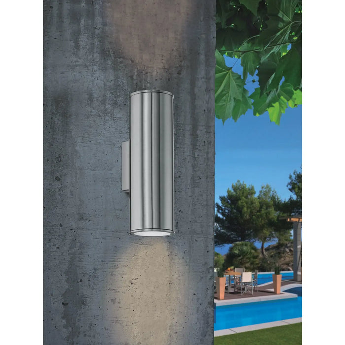 Grade A Warehouse Second - Eglo Riga : LED Outdoor Wall Light : Up/Down : Stainless Steel Eglo