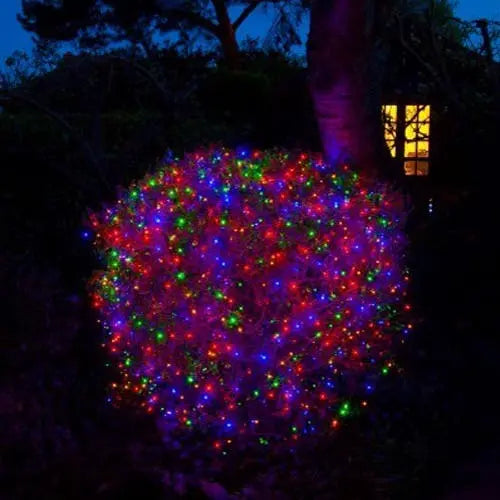 Grade A Warehouse Second - Fit & Forget 300 LED Christmas Tree Lights : Battery/Timer : Multicoloured Noma